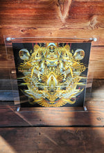 SALE: 14.5"x14.5" Golden Alien Lotus Acrylic Print