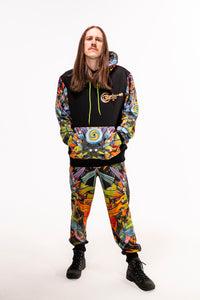 Vishuddha Banjo Glass Remix Pullover Hoodie with Faux Fur lined hood