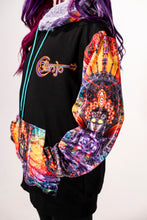 Isis/Ina May Banjo Glass Remix Pullover Hoodie with Faux Fur lined hood