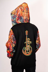 Ouroboros Banjo Glass Remix Zip Up Hoodie with Faux Fur lined hood