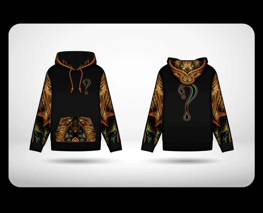 PRE-ORDER: Dragon's Lair Dripper Hoodie (Zip UP or Pullover) with Black/Silver tipped Faux Fur in hood