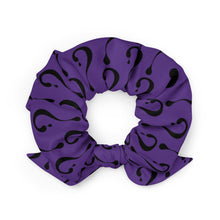 Purple and Black Dripper Recycled Scrunchie