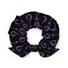 Purple and Black Dripper Recycled Scrunchie