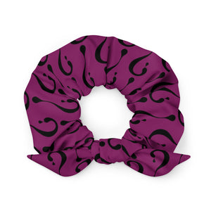 Berry and Black Dripper Recycled Scrunchie