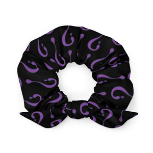 Purple and Black Dripper Recycled Scrunchie