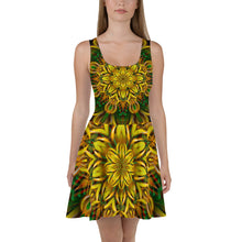 Alien Sunflower Skater Dress