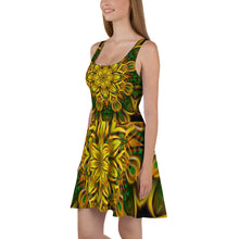 Alien Sunflower Skater Dress