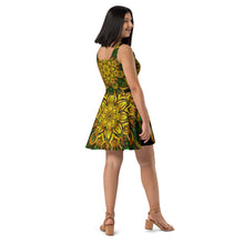 Alien Sunflower Skater Dress