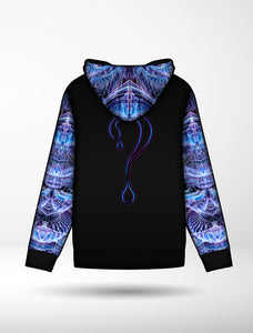 PRE-ORDER Angels Dancing on a Pin Dripper Hoodie (Zip Up OR Pullover) with Purple Faux Fur in the hood