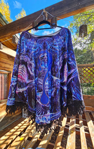 Angels Dancing on a Pin x Dripper Crushed Velvet Pullover Shawl