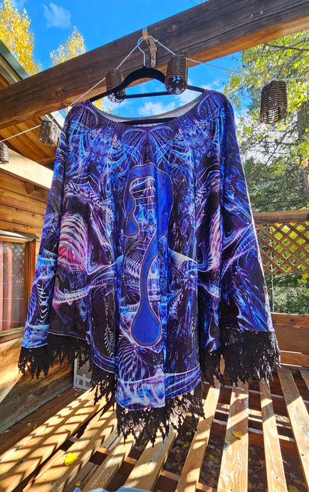 Angels Dancing on a Pin x Dripper Crushed Velvet Pullover Shawl