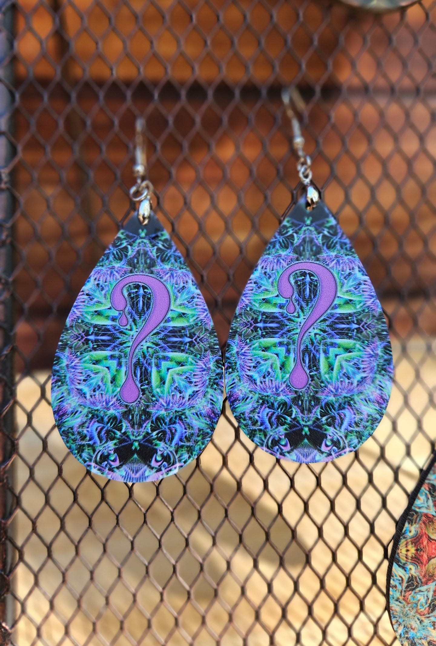 SAMPLE: Wooden Hypnagogia Dripper Earrings