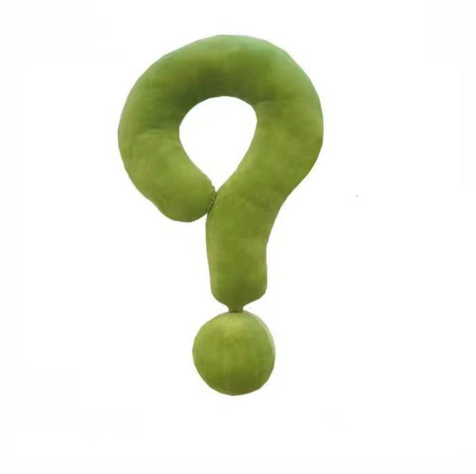 Green Question Mark Pillow